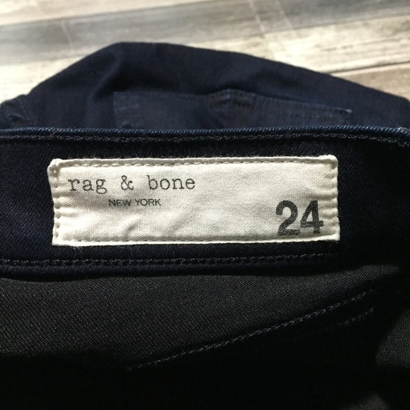 Rag Bone High Rise Ankle Skinny Jeans Women’s 24 (Inseam 27) Dark Wash Blue. - Picture 10 of 11
